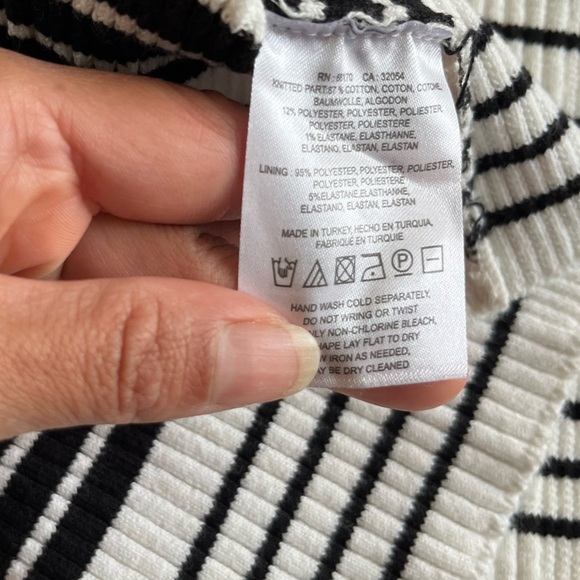 Moth Anthropologie Serilda Knit Ribbed Striped Pencil Skirt SZ S - Picture 8 of 8